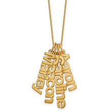 Load image into Gallery viewer, Hanging Name Necklace 1-5 Names