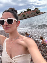 Load image into Gallery viewer, Perast Pearl and Diamond Y Necklace
