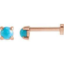 Load image into Gallery viewer, Au Naturale Turquoise Flat Back Earring
