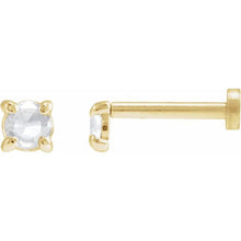 Load image into Gallery viewer, Au Naturale Rose Cut Diamond Flat Back Earring
