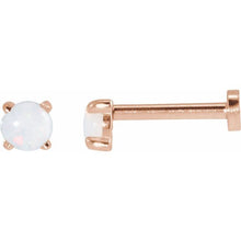 Load image into Gallery viewer, Au Naturale Opal Flat Back Earring

