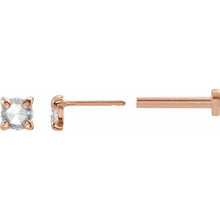 Load image into Gallery viewer, Au Naturale Rose Cut Diamond Flat Back Earring
