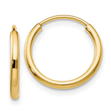 Load image into Gallery viewer, Skinny Minny 1.5mm Endless Gold Hoops
