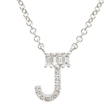 Load image into Gallery viewer, The Ivy Mixed Diamond Initial Letter Necklace

