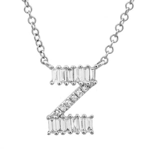 The Ivy Mixed Diamond Initial Letter Necklace