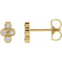 Load image into Gallery viewer, Lucky 4 Diamond Earrings
