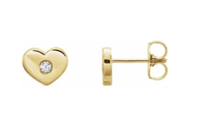 Load image into Gallery viewer, Diamond Heart Love Earring - Youth

