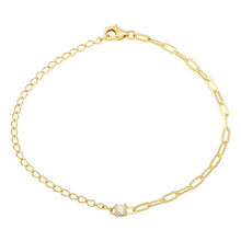 Load image into Gallery viewer, Anna Diamond Half &amp; Half Chain Bracelet or Necklace
