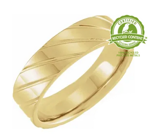 The Frank Grooved Men’s Wedding Band