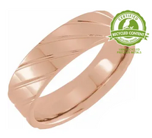 Load image into Gallery viewer, The Frank Grooved Men’s Wedding Band
