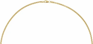 Rounded Box Chain Solid Gold 2.6mm Unisex