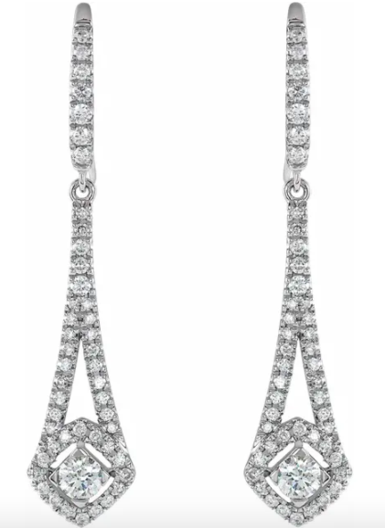 Diamond Drop Chandelier Earrings
