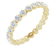 Load image into Gallery viewer, Single Prong Set Eternity Band
