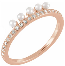 Load image into Gallery viewer, Diamonds and Pearls Ring
