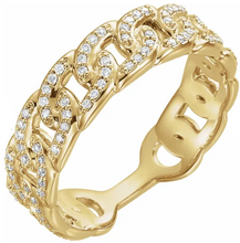 Load image into Gallery viewer, Diamond Chain Link Ring
