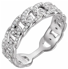 Load image into Gallery viewer, Diamond Chain Link Ring
