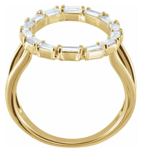 Open Circle Diamond Ring