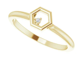 Sweet Honeycomb Diamond Ring