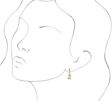 Load image into Gallery viewer, Single Initial Drop Earring
