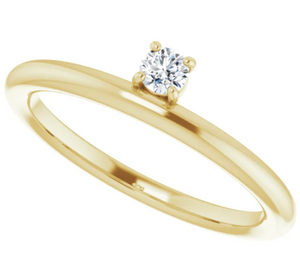 Stackable Off Set Diamond Ring