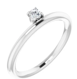Stackable Off Set Diamond Ring