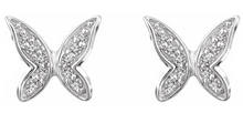 Load image into Gallery viewer, Diamond Butterfly Earrings Youth
