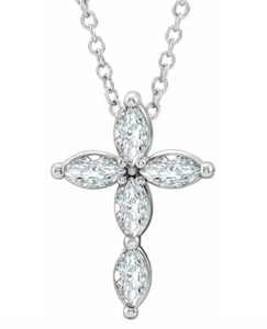 Marquise Diamond Cross