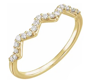 Zig Zag Diamond Band