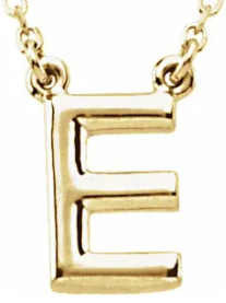Initial Block Letter Necklace