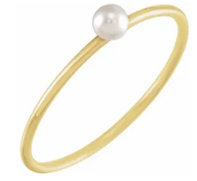 Load image into Gallery viewer, Pearl Stackable Ring
