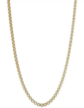 Load image into Gallery viewer, Rounded Box Chain Solid Gold 2.6mm Unisex
