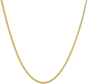 Gold Solid Wheat Chain Unisex