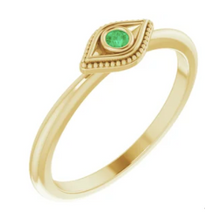 Load image into Gallery viewer, Evil Eye Gemstone Ring
