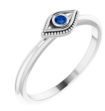 Load image into Gallery viewer, Evil Eye Gemstone Ring
