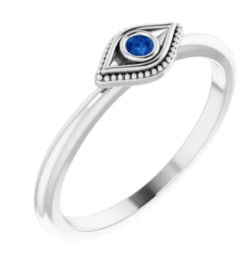 Evil Eye Gemstone Ring