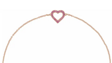 Load image into Gallery viewer, Pink Sapphire Heart Bracelet
