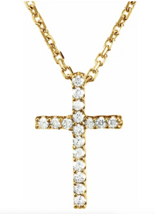 The Eva Petite Diamond Cross
