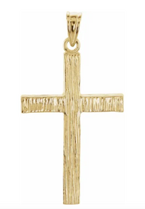 Wood Grain Cross Pendant