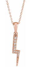 Load image into Gallery viewer, Diamond Lightning Bolt Necklace

