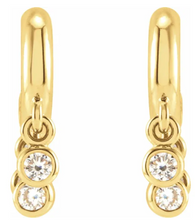 Load image into Gallery viewer, Fringe Diamond Mini Hoop Earrings
