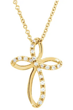 Load image into Gallery viewer, Diamond Ribbon Necklace
