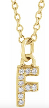 Load image into Gallery viewer, Petite Diamond Initial Necklace
