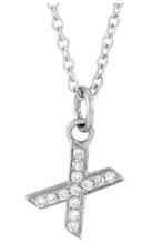 Load image into Gallery viewer, Petite Diamond Initial Necklace
