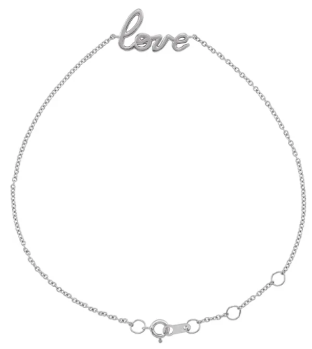 Sterling Silver love Script Bracelet