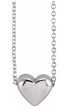 Load image into Gallery viewer, Sterling Silver Puffy Heart Necklace
