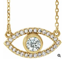 Load image into Gallery viewer, Evil Eye Religious Necklace
