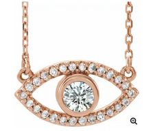 Load image into Gallery viewer, Evil Eye Religious Necklace
