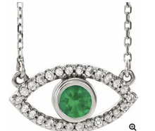 Load image into Gallery viewer, Evil Eye Religious Necklace
