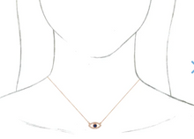 Load image into Gallery viewer, Evil Eye Religious Necklace
