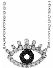 Load image into Gallery viewer, Evil Eye Necklace Diamond Necklace
